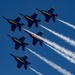 The Naval Flight Demonstration Squadron, the Blue Angels’ perform at the Wings Over Houston Air Show