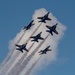 The Naval Flight Demonstration Squadron, the Blue Angels’ perform at the Wings Over Houston Air Show