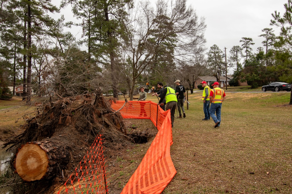 FEMA archeologists survey at Stubbs Park, GA