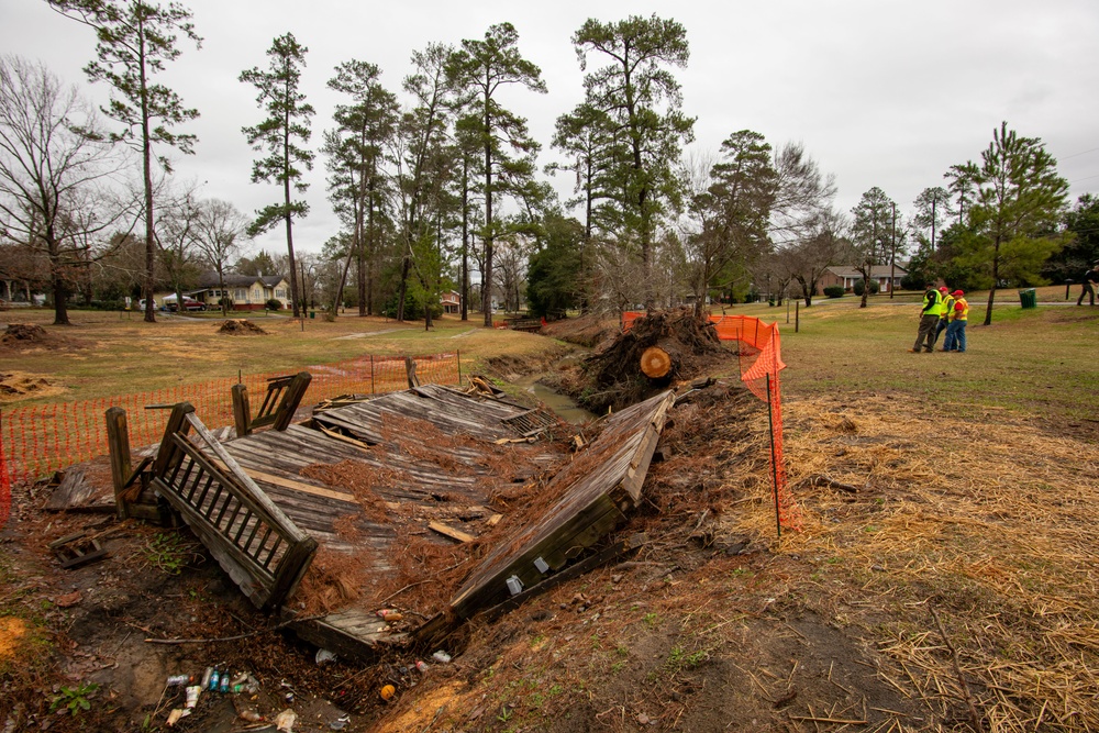 FEMA archeologists survey at Stubbs Park, GA