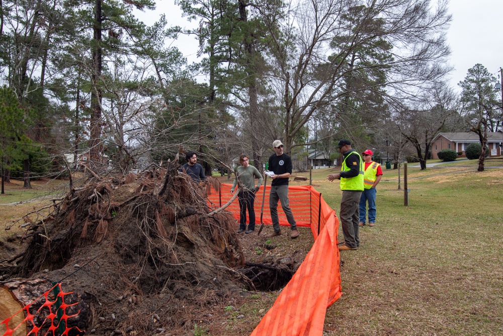 FEMA archeologists survey at Stubbs Park, GA