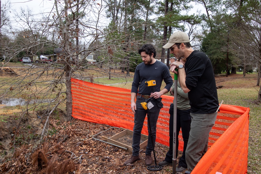 FEMA archeologists survey at Stubbs Park, GA