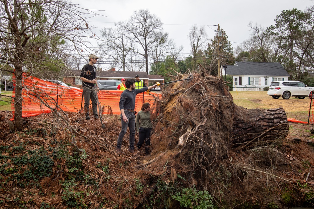 FEMA archeologists survey at Stubbs Park, GA