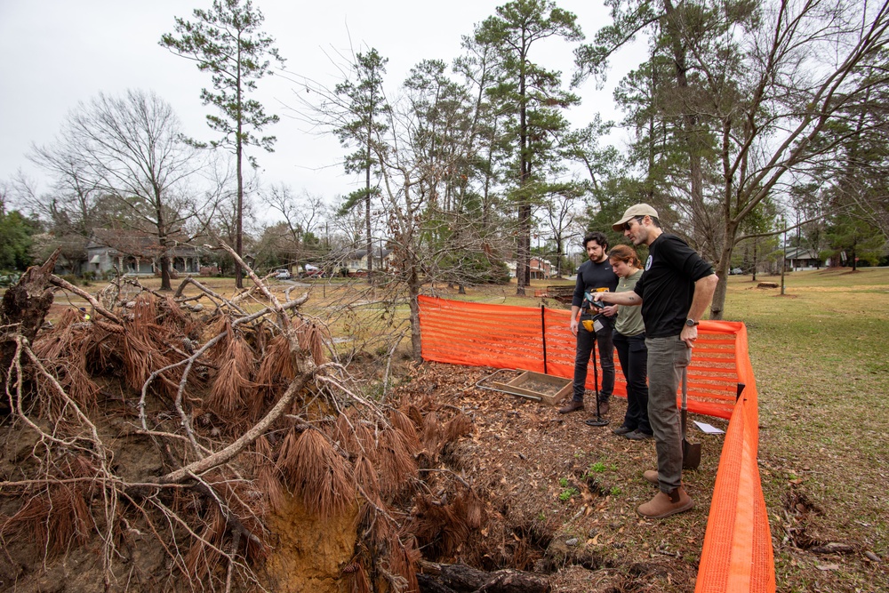 FEMA archeologists survey at Stubbs Park, GA