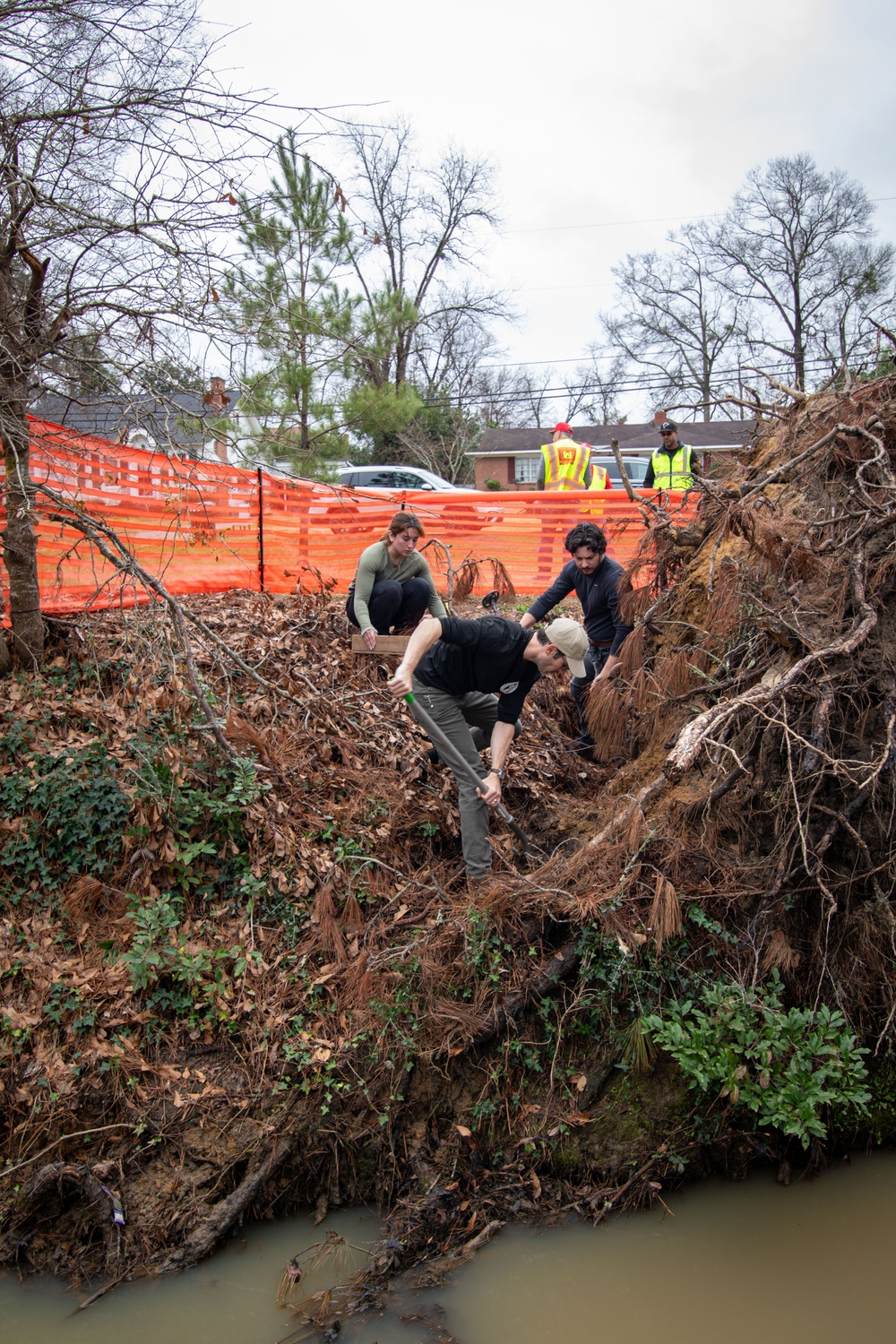 FEMA archeologists survey at Stubbs Park, GA