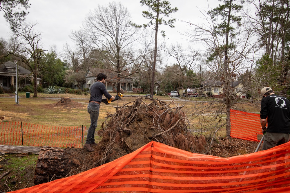 FEMA archeologists survey at Stubbs Park, GA