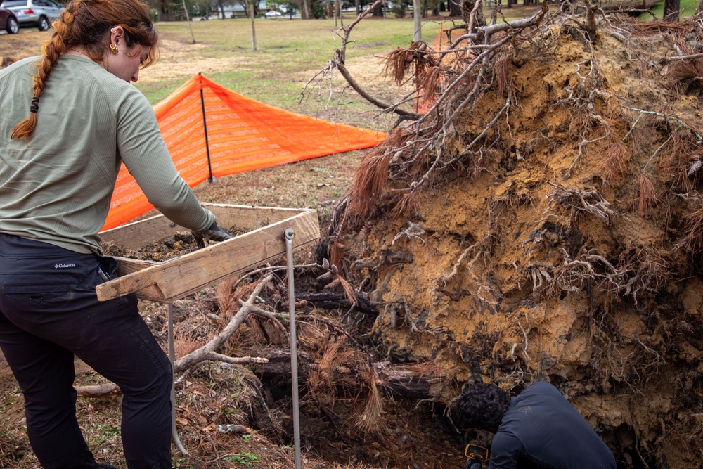 FEMA archeologists survey at Stubbs Park, GA