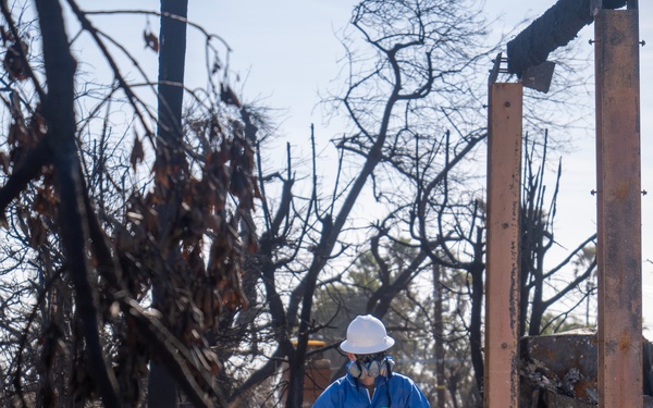 Soldiers clear wildfire hazardous waste from homes in California