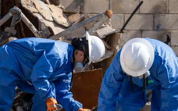 Soldiers clear wildfire hazardous waste from homes in California