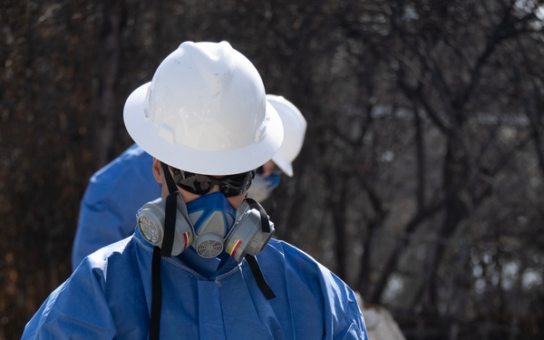 Soldiers clear wildfire hazardous waste from homes in California