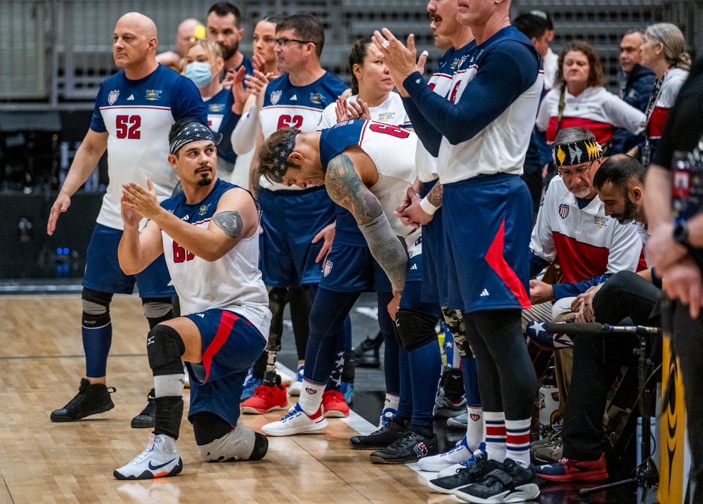 Team U.S. competes in sitting volleyball during 2025 Invictus Games