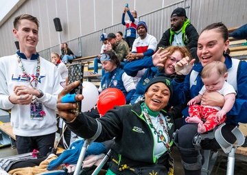 Team U.S. competes in sitting volleyball during 2025 Invictus Games