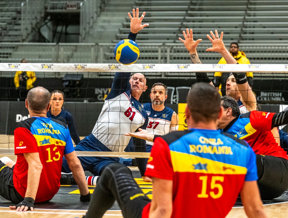 Team U.S. competes in sitting volleyball during 2025 Invictus Games