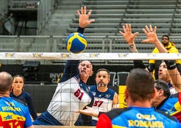 Team U.S. competes in sitting volleyball during 2025 Invictus Games