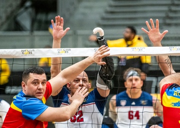 Team U.S. competes in sitting volleyball during 2025 Invictus Games