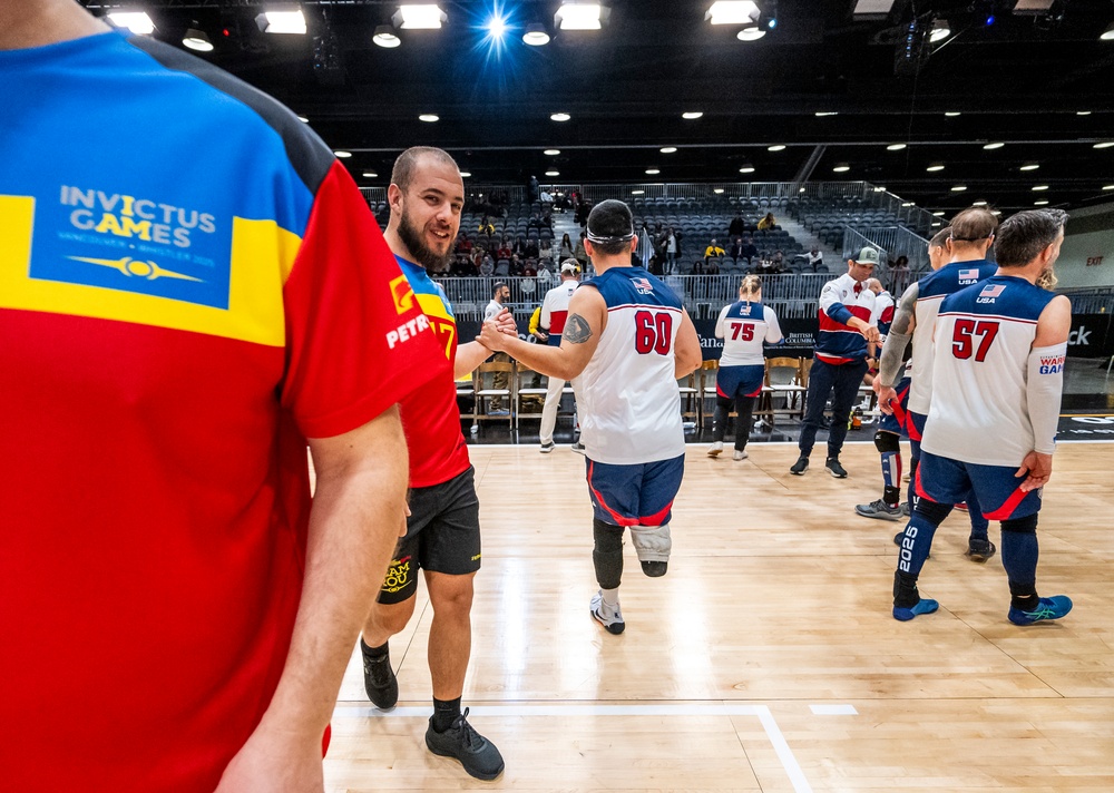 Team U.S. competes in sitting volleyball during 2025 Invictus Games