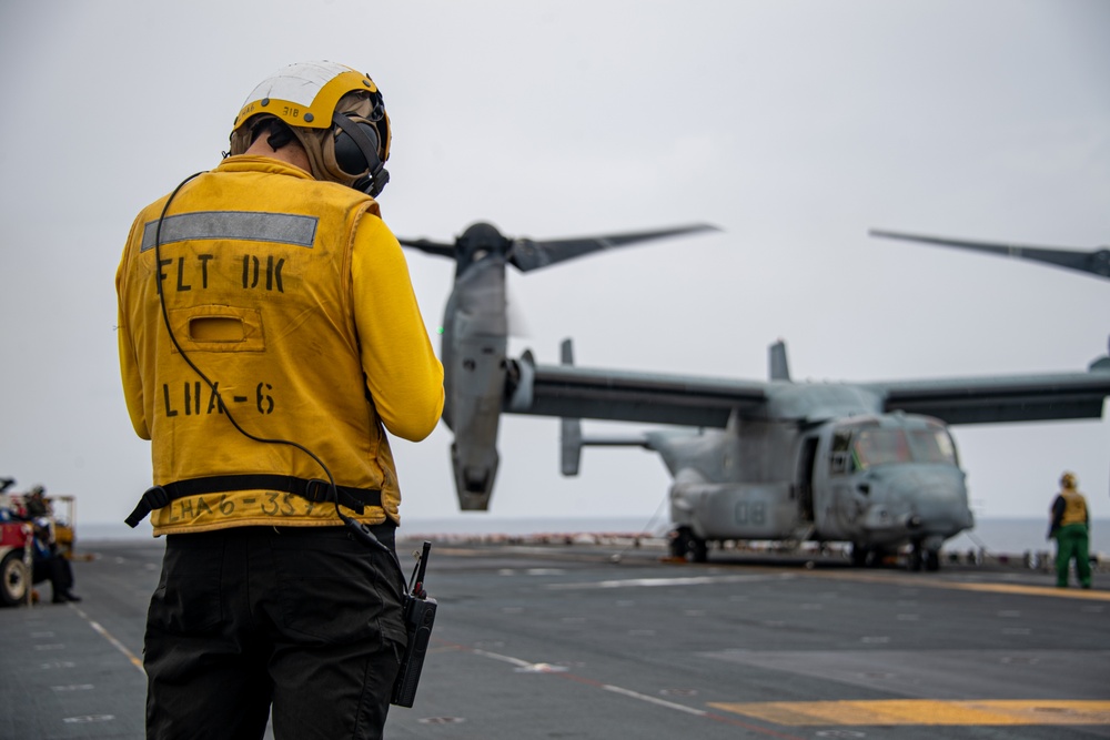 USS America (LHA 6) Conducts Flight Operations