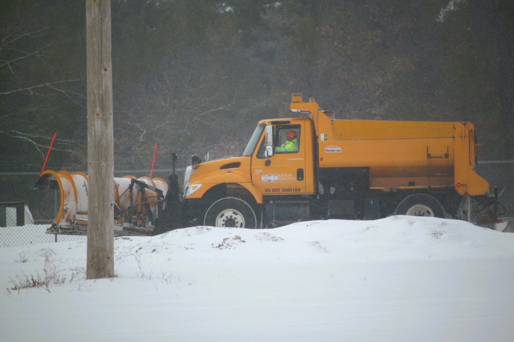 Fort McCoy's snow-removal team keeps busy during February 2025