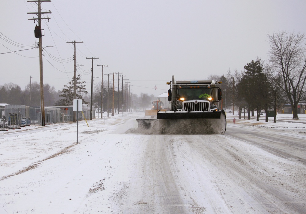 Fort McCoy's snow-removal team keeps busy during February 2025