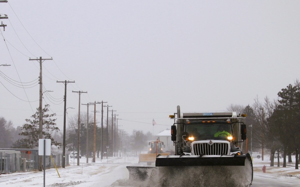 Fort McCoy's snow-removal team keeps busy during February 2025