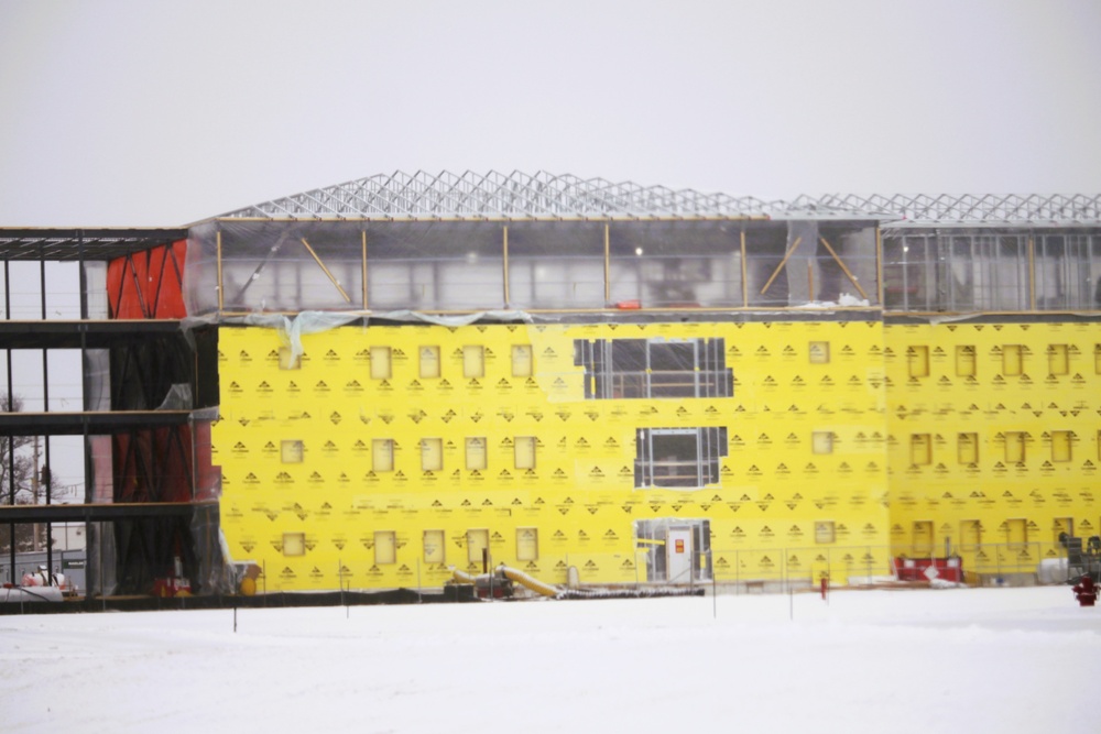 February 2025 barracks construction operations for East Barracks Project at Fort McCoy