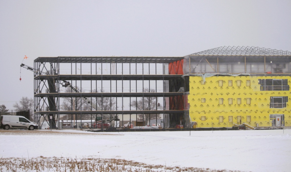 February 2025 barracks construction operations for East Barracks Project at Fort McCoy