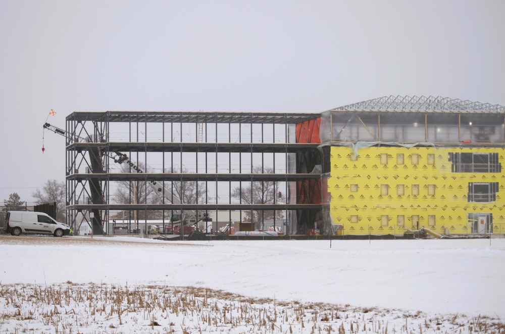 February 2025 barracks construction operations for East Barracks Project at Fort McCoy