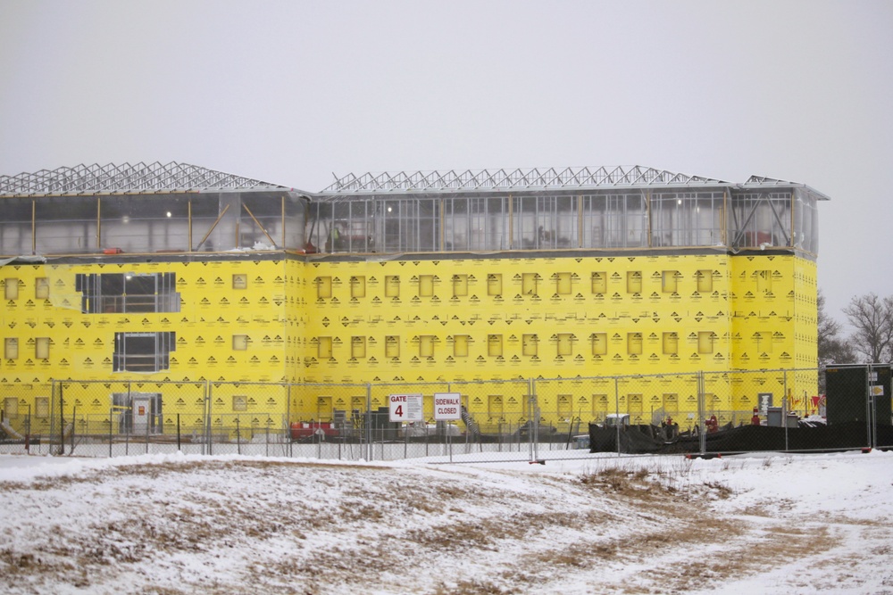 February 2025 barracks construction operations for East Barracks Project at Fort McCoy