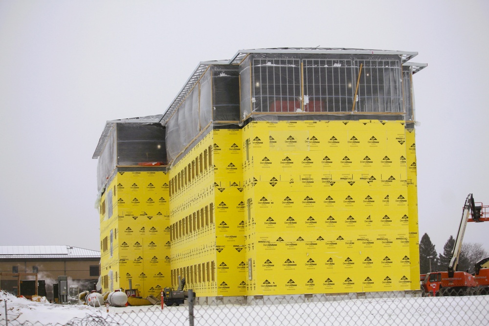 February 2025 barracks construction operations for East Barracks Project at Fort McCoy