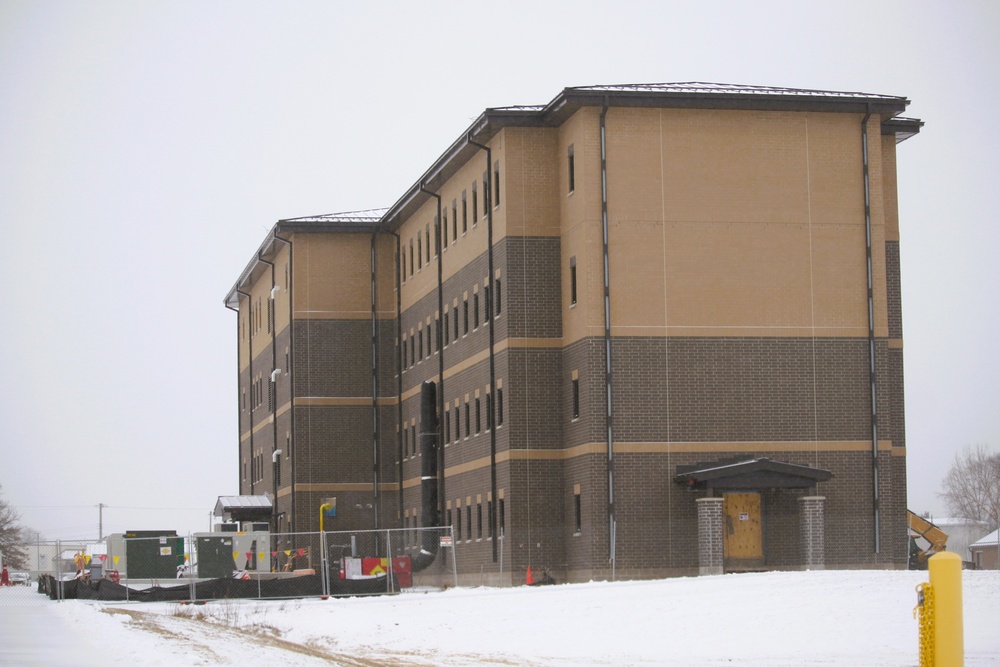 February 2025 barracks construction operations for South Barracks Project at Fort McCoy