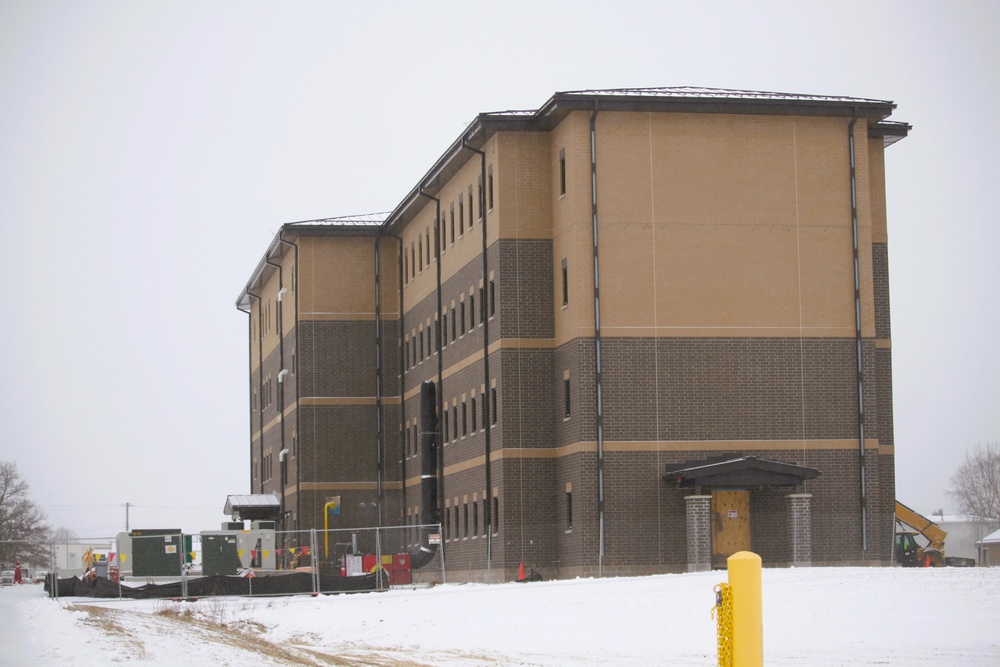 February 2025 barracks construction operations for South Barracks Project at Fort McCoy