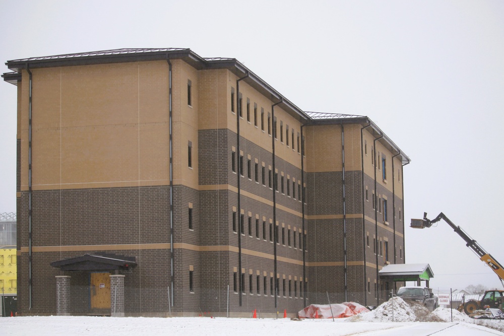 February 2025 barracks construction operations for South Barracks Project at Fort McCoy