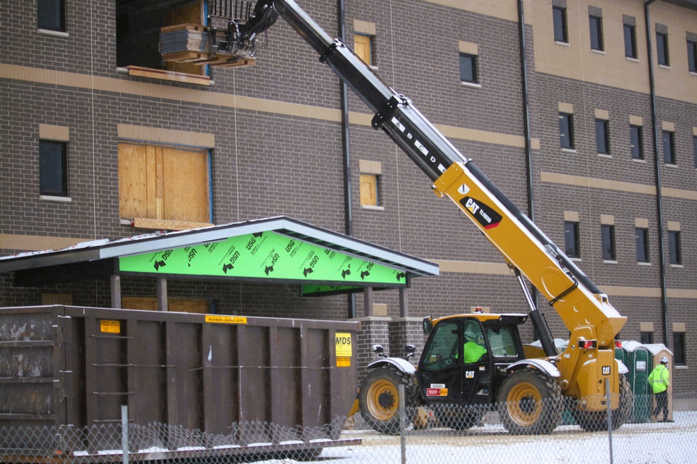 February 2025 barracks construction operations for South Barracks Project at Fort McCoy