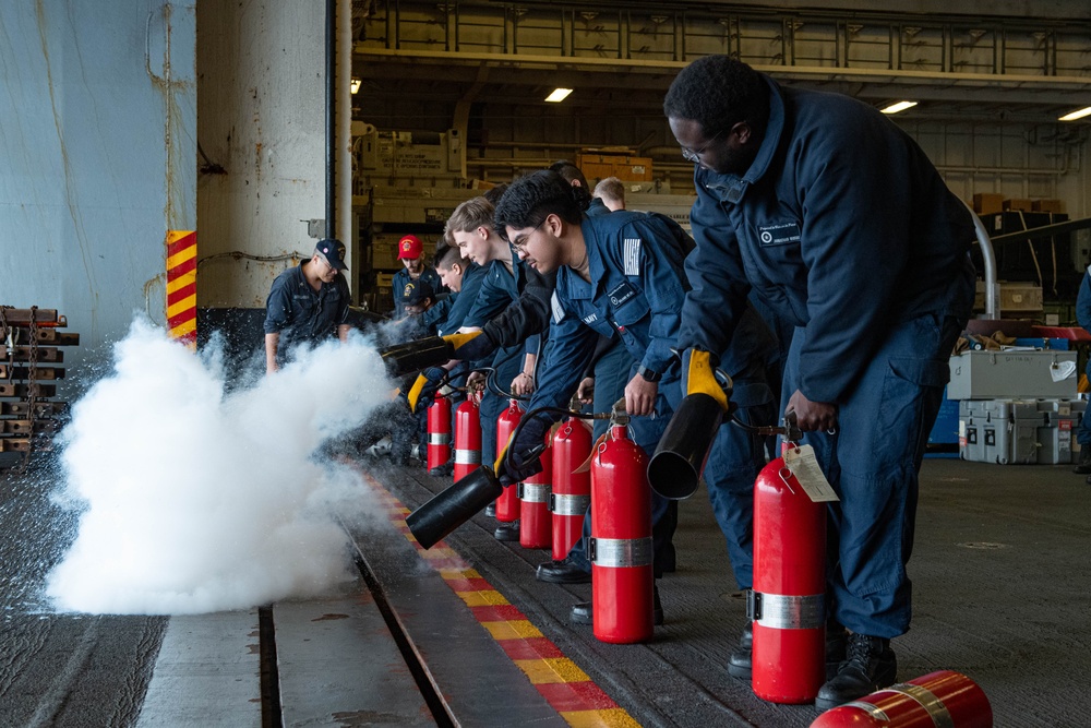 USS America (LHA 6) Conducts Damage Control Training