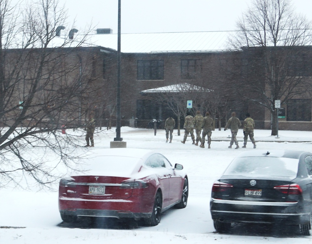 Fort McCoy NCO Academy students practice drill procedures