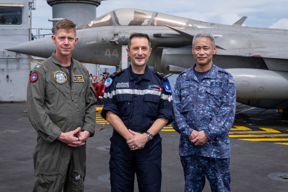 PACFLT meets with leaders from French Navy, Japan Maritime Self-Defense Force aboard FS Charles De Gaulle