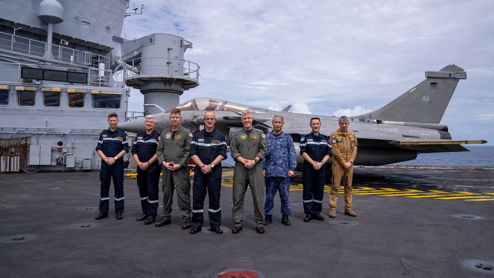 PACFLT meets with leaders from French Navy, Japan Maritime Self-Defense Force aboard FS Charles De Gaulle