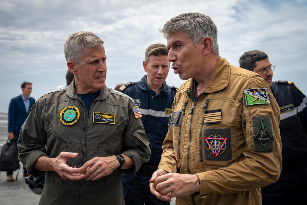 PACFLT meets with leaders from French Navy, Japan Maritime Self-Defense Force aboard FS Charles De Gaulle