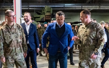 US Defense Secretary Hegseth Inspects Military Equipment in Poland