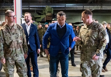 US Defense Secretary Hegseth Inspects Military Equipment in Poland