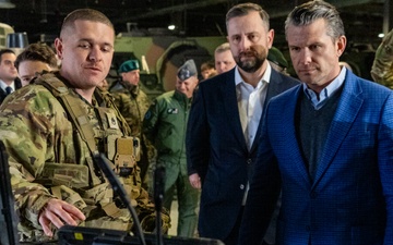 US Defense Secretary Hegseth Inspects Military Equipment in Poland