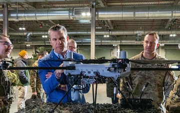 US Defense Secretary Hegseth Inspects Military Equipment in Poland