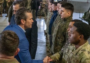 US Defense Secretary Hegseth Inspects Military Equipment in Poland