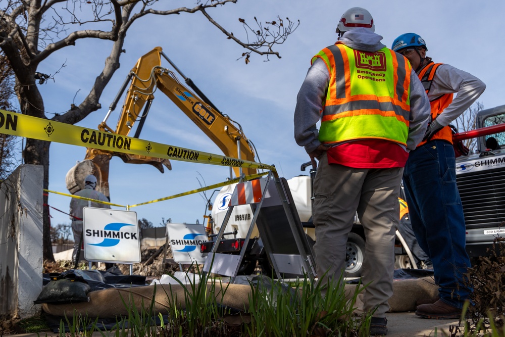 U.S. Army Corps of Engineers Coordinates Wildfire Debris Removal Operations