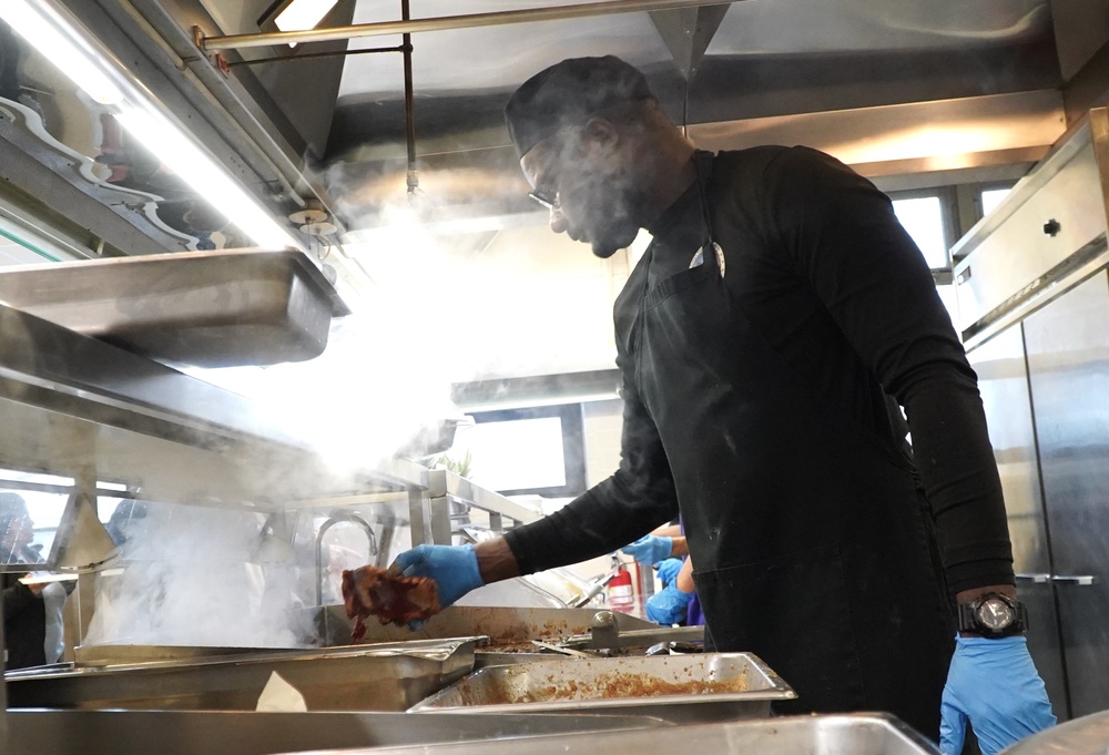 President's Day special meal at NWS Yorktown's award-winning Scudder Hall Galley