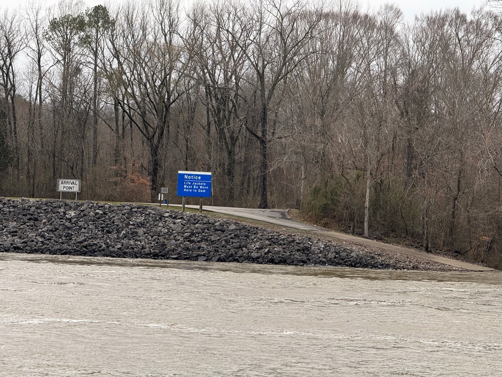 Cordell Hull Dam releases water after heavy rain