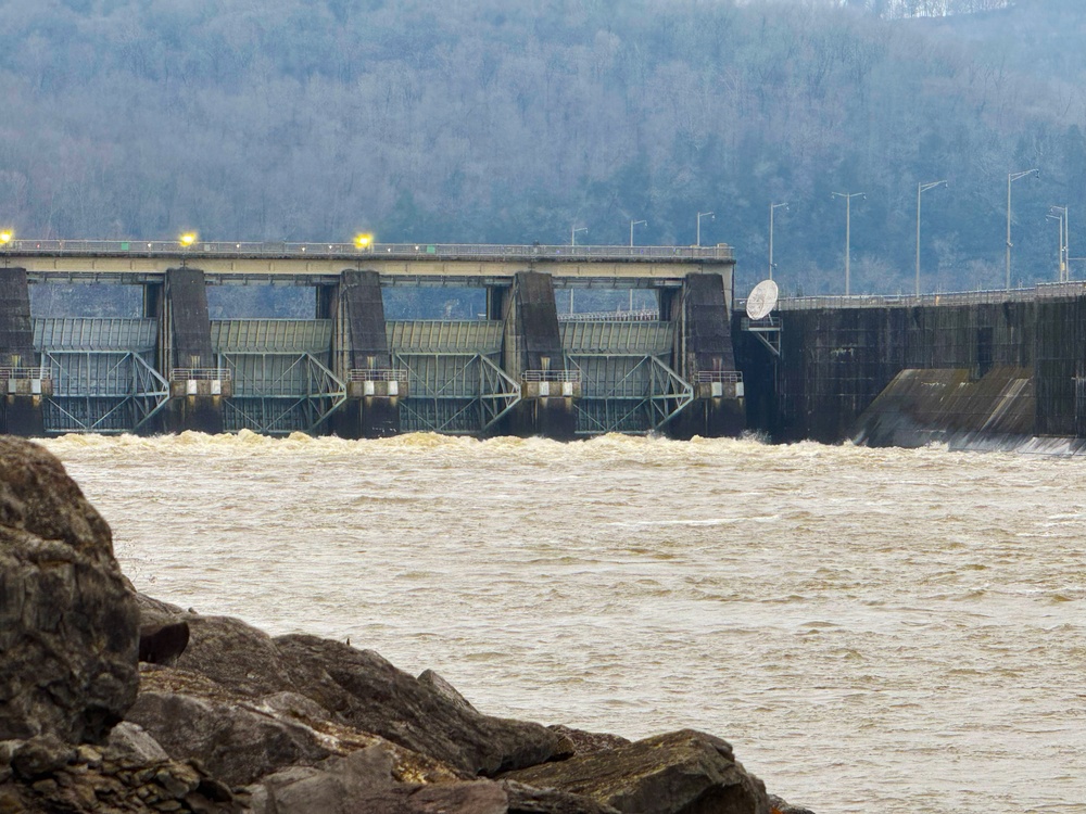 Cordell Hull Dam releases water after heavy rain