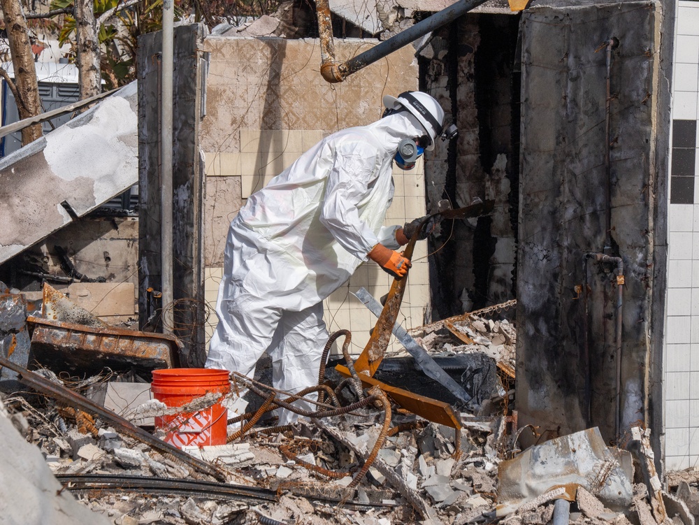 Soldiers clear wildfire hazardous waste from homes in Pacific Palisades