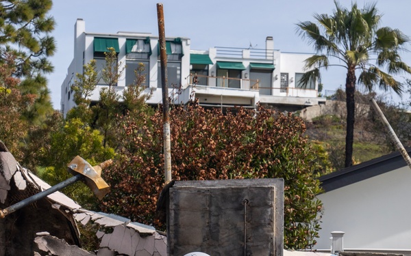 Soldiers clear wildfire hazardous waste from homes in Pacific Palisades
