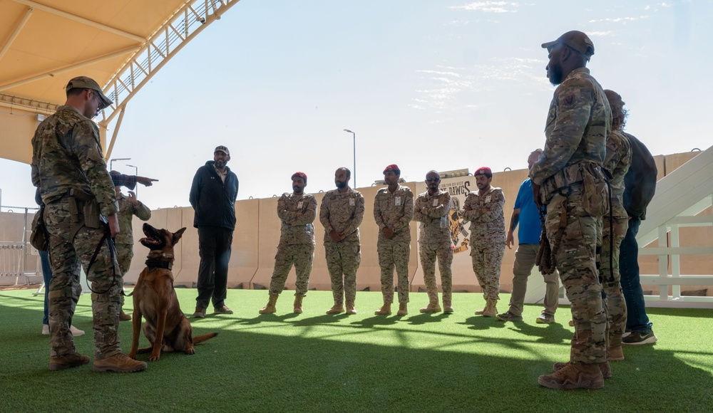 378th ESFS hosts bilateral K9 training with host nation